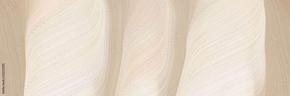 Aufkleber surreal designed horizontal banner with antique white, tan and silver colors. dynamic curved lines w