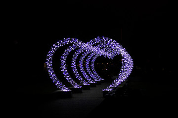 hearts on black background