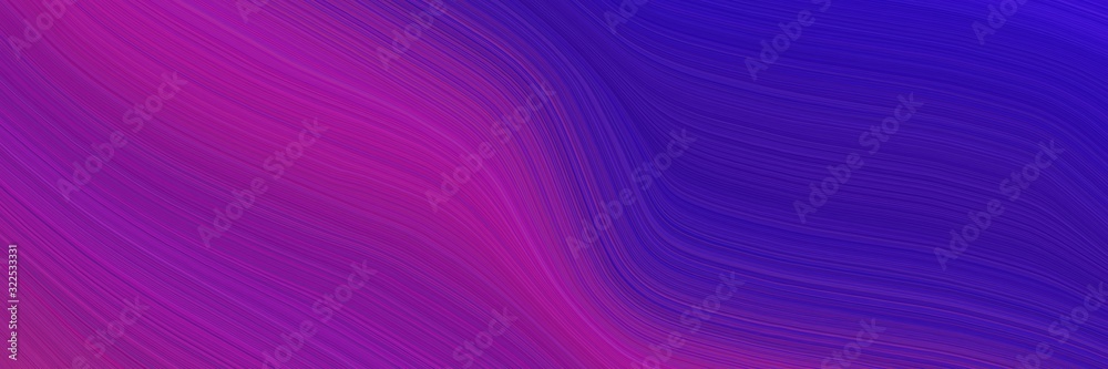 Poster decorative banner design with dark magenta, medium violet red and indigo colors. dynamic curved lines with fluid flowing waves and curves