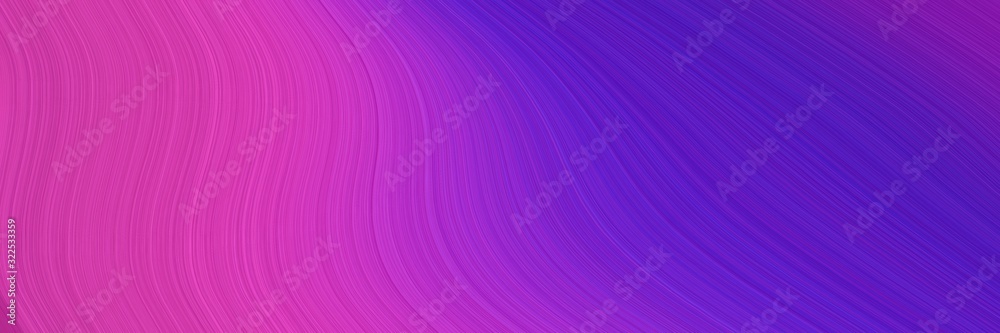 Poster flowing header with blue violet, mulberry and dark orchid colors. dynamic curved lines with fluid fl