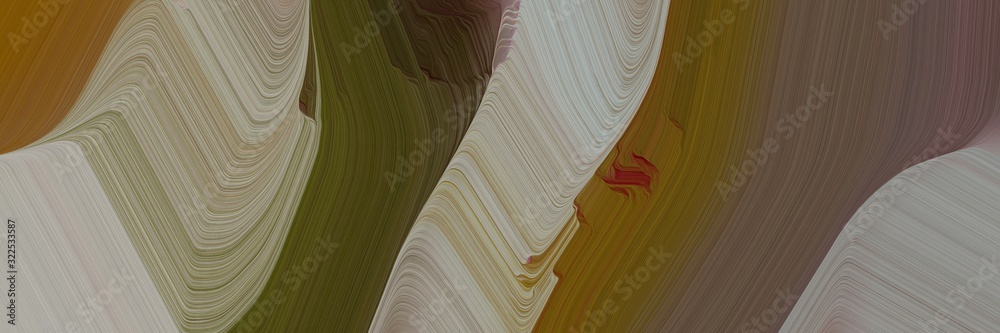 Poster colorful header design with dark olive green, dark gray and gray gray colors. dynamic curved lines w