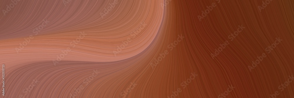 Poster surreal header design with brown, saddle brown and indian red colors. dynamic curved lines with fluid flowing waves and curves
