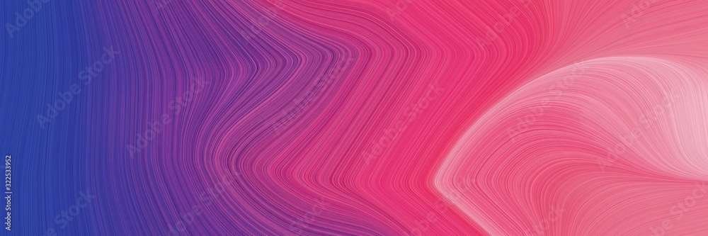 Poster surreal banner with dark slate blue, mulberry and pastel magenta colors. dynamic curved lines with f