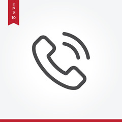 Phone call vector icon in modern style for web site and mobile app