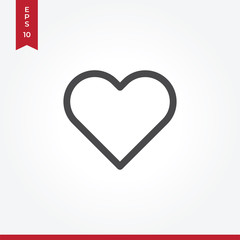 Heart vector icon in modern style for web site and mobile app