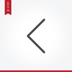 Back vector icon in modern style for web site and mobile app
