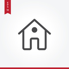 House vector icon in modern style for web site and mobile app