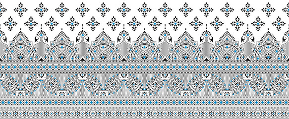 Seamless border with traditional Asian design elements © malkani