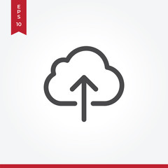Upload vector icon in modern style for web site and mobile app