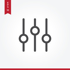 Settings vector icon in modern style for web site and mobile app