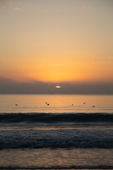 Fototapeta premium Colorful dawn over the sea on morning