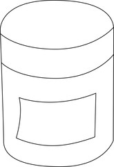  tube for cosmetic in doodle style, vector, for thematic design