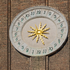 Clock Golden Sun Venice Italy