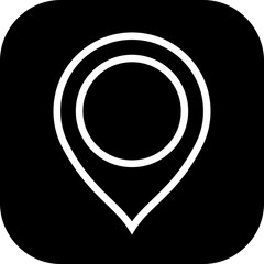 Round edged Location Icon to use in web application interface. It can also be used for travel and tourism industry.