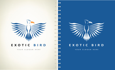 Bird exotic logo vector design © Natalia Iachimova