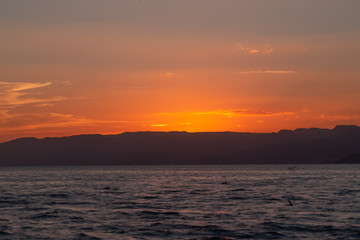 Sunset in Aqaba city. Aqaba city, Jordan