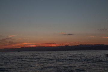 Sunset in Aqaba city. Aqaba city, Jordan