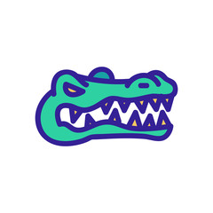 Crocodile icon vector. Thin line sign. Isolated contour symbol illustration