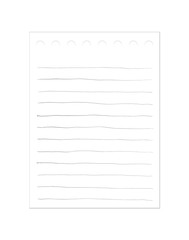 Zettel mit Linien für Notizen