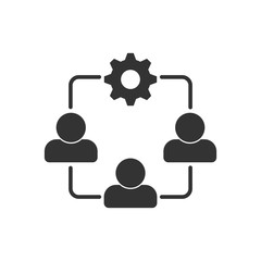  Teamwork. Concept. Vector icon isolated on white background.