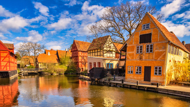 Old houses at the lake