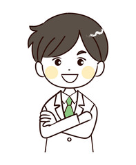 男性、医者、笑顔