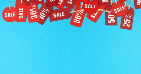 Price tags sale  labels business and finance concept.