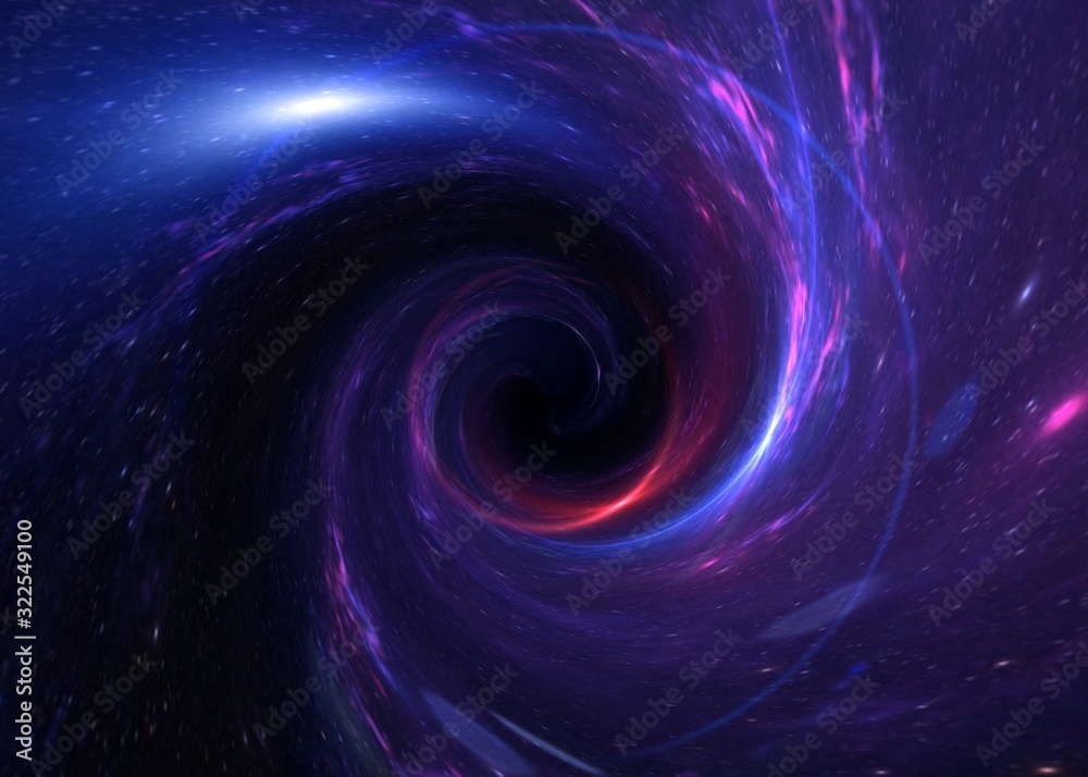Wall mural black hole, science fiction wallpaper. beauty of deep space. colorful graphics for background, like 
