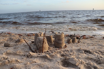 Sandcastle on the beach