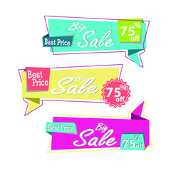 Sale Sign Banner Poster ready for Web and Print. Vector. Super, Mega, Huge Sale with Special Offer