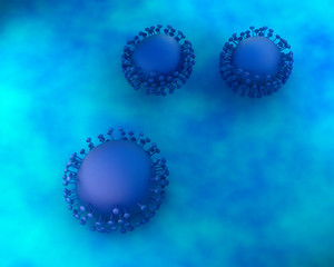 COVID-19 Wuhan Coronavirus 2019-nCov, 3D rendering