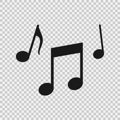 Music notes and symbols, musical design, isolated, vector illustration.