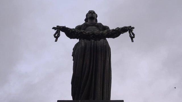 Piskaryovskoye Memorial Cemetery. Sculpture Of The Motherland