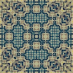Fototapeta na wymiar Seamless raster pattern in oriental style psychedelic mosaic Pattern for wallpaper, backgrounds, decor for tapestries, carpet