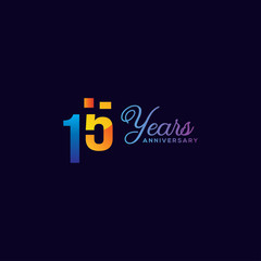15 Anniversary Numbers Gradient Design