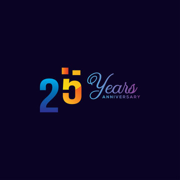 25 Anniversary Numbers Gradient Design