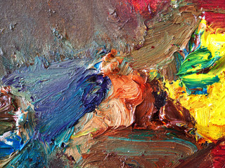 colorful oil paint multi colors abstract background.