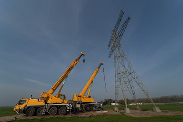 Removing old electricity pylons
