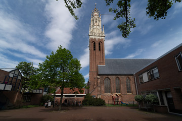 The Bakenesser church in the historical center of Haarlem city