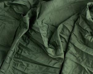 green satin textile fabric, piece of fabric for sewing curtains and things