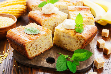 Corn casserole with banana