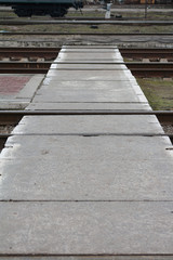 Fototapeta na wymiar old railway station rails