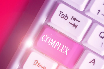 Handwriting text writing Complex. Conceptual photo the significant ideas that are completely or...