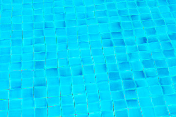 crystal clear blue water in the pool