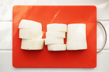 大根の半月切り