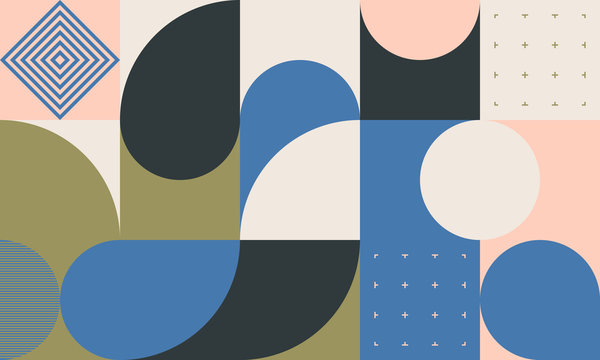 Fototapeta Mid-Century Abstract Vector Pattern Design