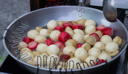 food in a pan filipino street food