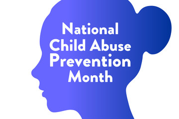 National Child Abuse Prevention Month. April. Template for background, banner, card, poster with text inscription. Vector EPS10 illustration.