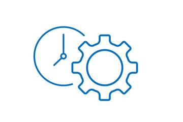 Modern time management icon vector 