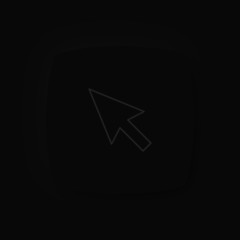 Soft UI Neumorphism App Icon Dark Mode Black - Mauszeiger Cursor